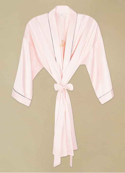 Pre-Wedding Embroidered Bridesmaid Satin Robe Pre-Wedding Embroidered Bridesmaid Satin Robe