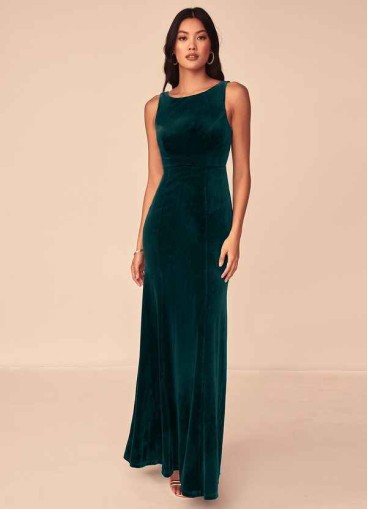 Blush Mark Falling for You Velvet Maxi Dress