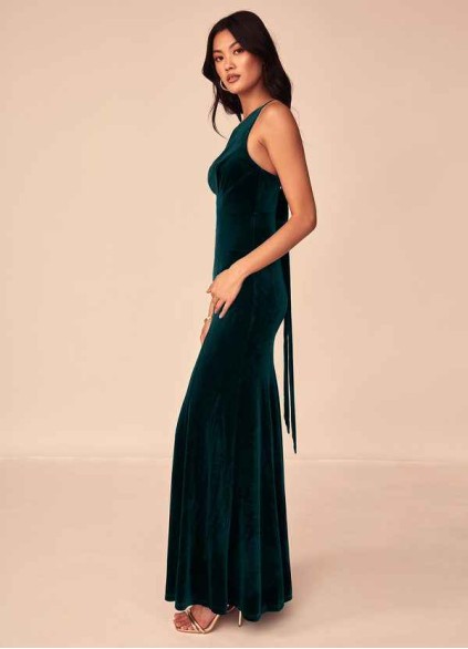 Blush Mark Falling for You Velvet Maxi Dress Blush Mark Falling for You Velvet Maxi Dress