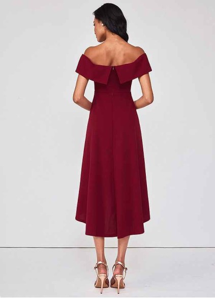 Blush Mark Off The Shoulder Stretch Crepe High Low Dress Blush Mark Off The Shoulder Stretch Crepe High Low Dress