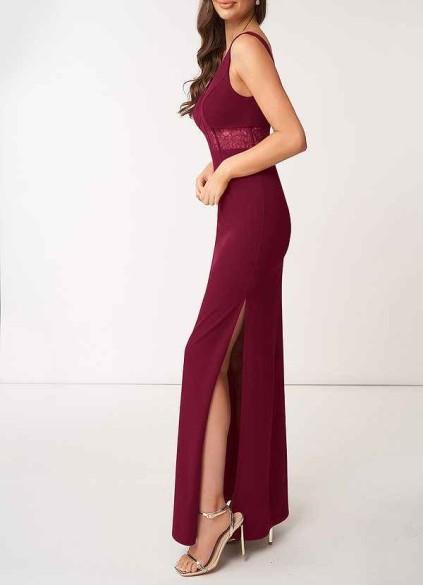 AZ Occasions Modern Romance Stretch Crepe Maxi Dress AZ Occasions Modern Romance Stretch Crepe Maxi Dress