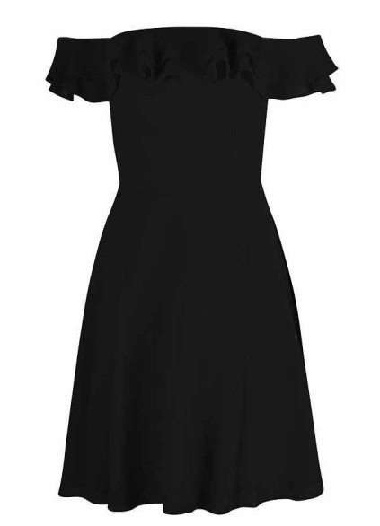 AZ Occasions Mini Chiffon Dress with Off the Shoulder Sleeves AZ Occasions Mini Chiffon Dress with Off the Shoulder Sleeves