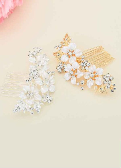 Frosty Meadows Floral Comb Frosty Meadows Floral Comb