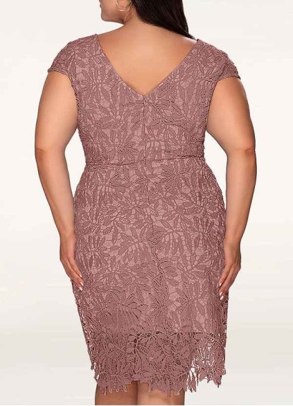 AZ Occasions Heavenly Kiss Dusty Rose Lace Bodycon Short Dress AZ Occasions Heavenly Kiss Dusty Rose Lace Bodycon Short Dress