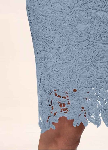 AZ Occasions Heavenly Kiss Dusty Blue Lace Bodycon Short Dress AZ Occasions Heavenly Kiss Dusty Blue Lace Bodycon Short Dress