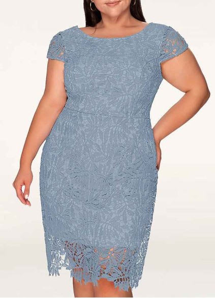 AZ Occasions Heavenly Kiss Dusty Blue Lace Bodycon Short Dress AZ Occasions Heavenly Kiss Dusty Blue Lace Bodycon Short Dress