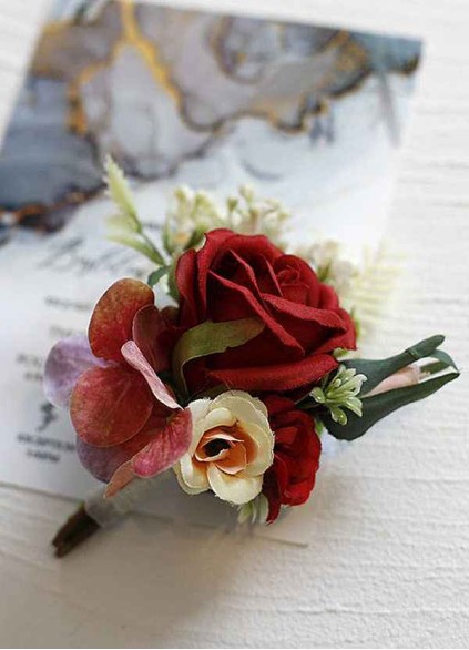Red Rose Boutonniere Red Rose Boutonniere