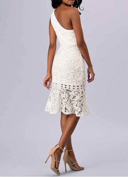 AZ Occasions Every Season Ivory Lace Midi Dress AZ Occasions Every Season Ivory Lace Midi Dress