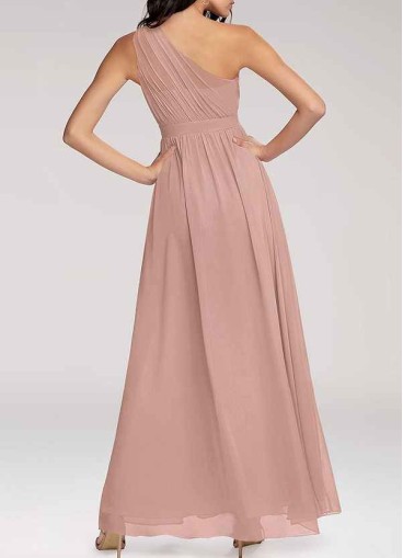 AZ Occasions Magical Day Dusty Rose Chiffon Maxi Dress