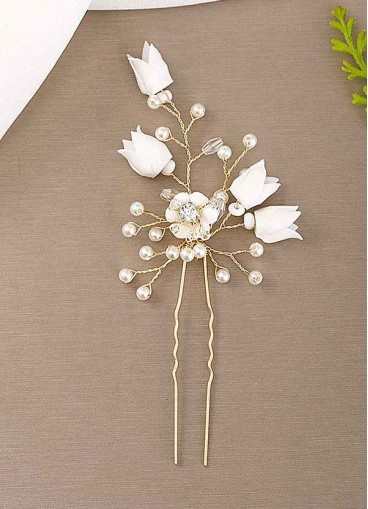 Rosebud And Pearl Hairpin