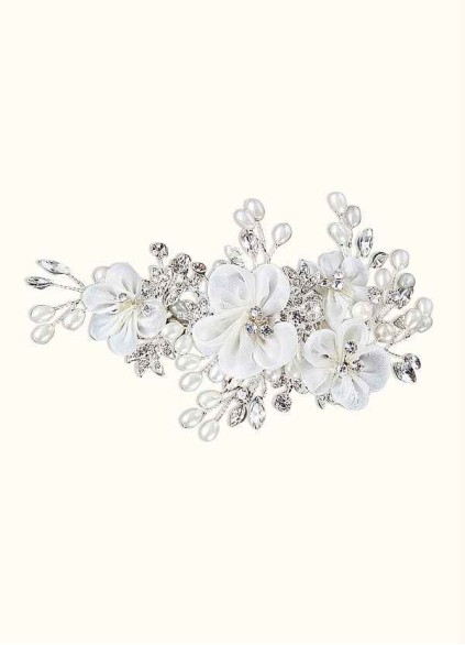 White Floral And Pearl Hairpins White Floral And Pearl Hairpins