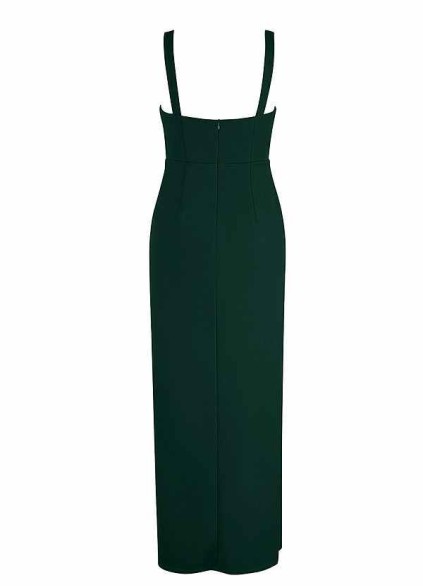 AZ Occasions Maxi Stretch Crepe Dress with Keyhole and Slit AZ Occasions Maxi Stretch Crepe Dress with Keyhole and Slit