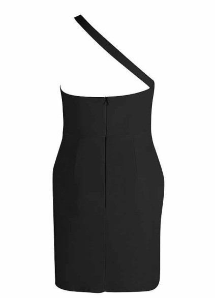 AZ Occasions Mini Stretch Crepe Dress with One Shoulder Strap AZ Occasions Mini Stretch Crepe Dress with One Shoulder Strap