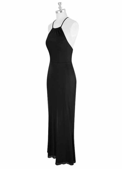 AZ Occasions Midi Mesh Halter Dress with Lace Up Back AZ Occasions Midi Mesh Halter Dress with Lace Up Back